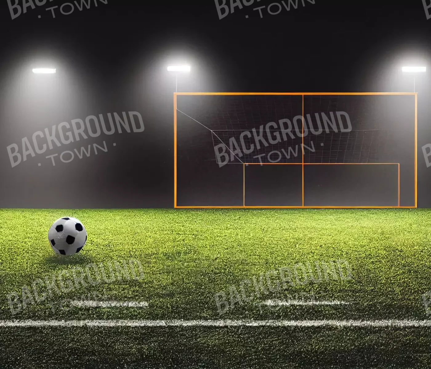 Soccer Night 12X10 Ultracloth ( 144 X 120 Inch ) Backdrop
