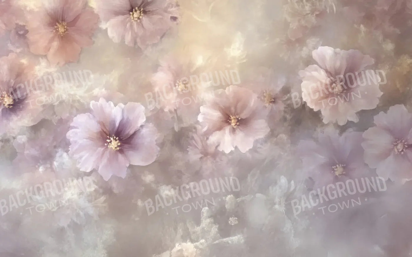 Soft Pink Fine Art Florals 8’x5’ UltraCloth (96 x 60 inch) Backdrop