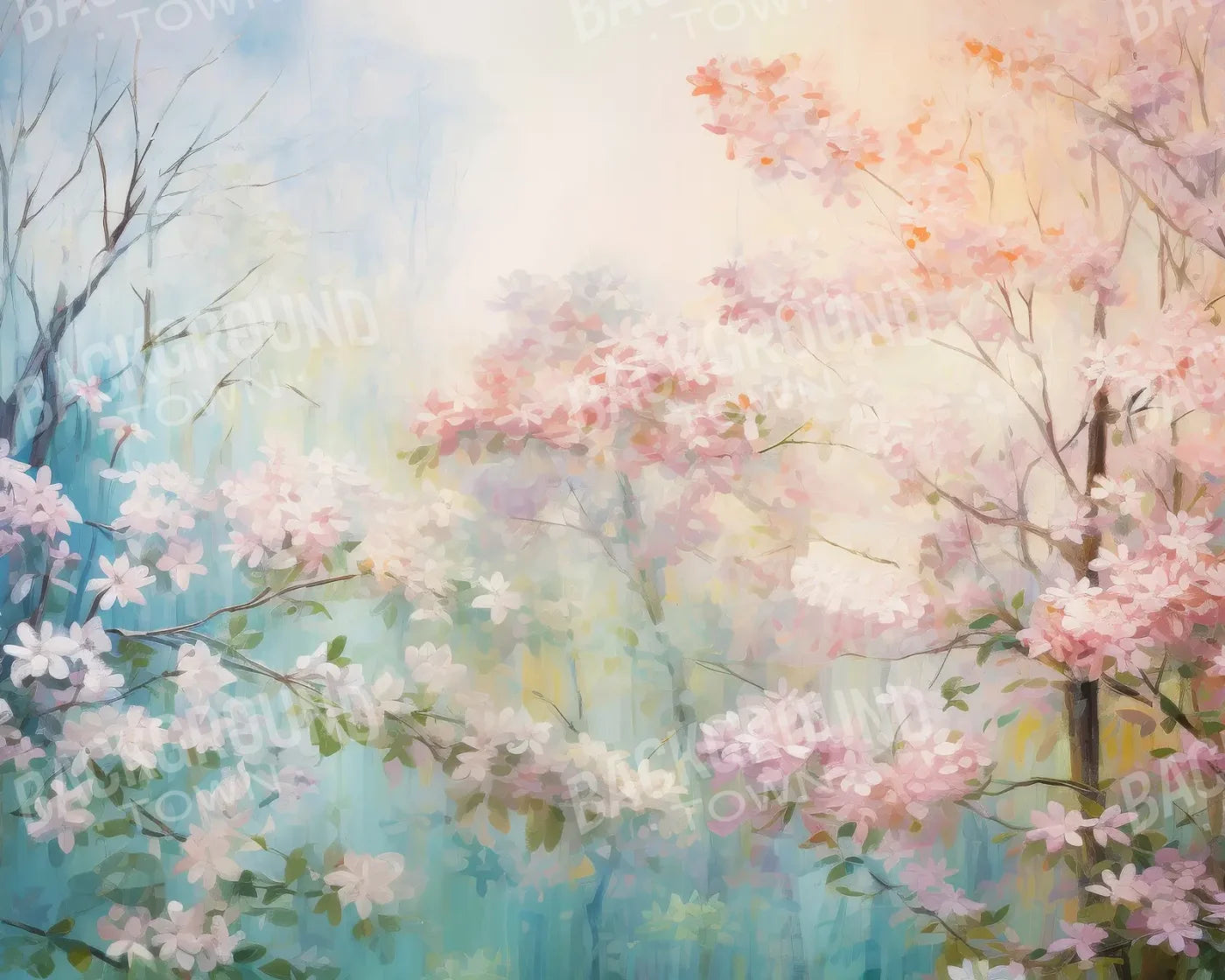 Soft Spring Florals 10’x8’ Fleece (120 x 96 inch) Backdrop