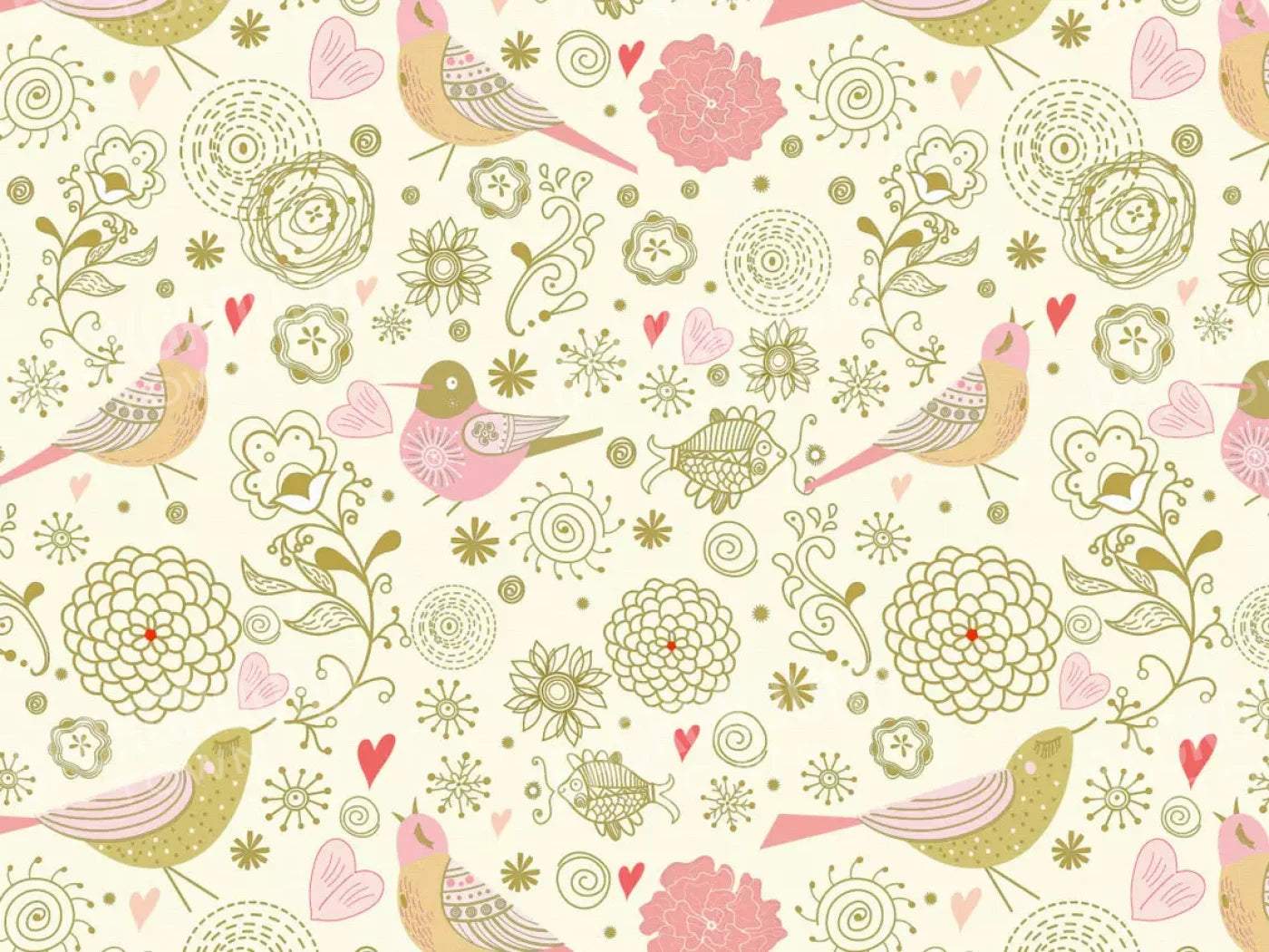 Song Bird 68X5 Fleece ( 80 X 60 Inch ) Backdrop
