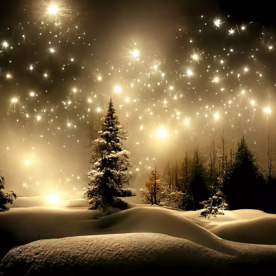 Sparkle Snowfall 10’X10’ Ultracloth (120 X Inch) Backdrop