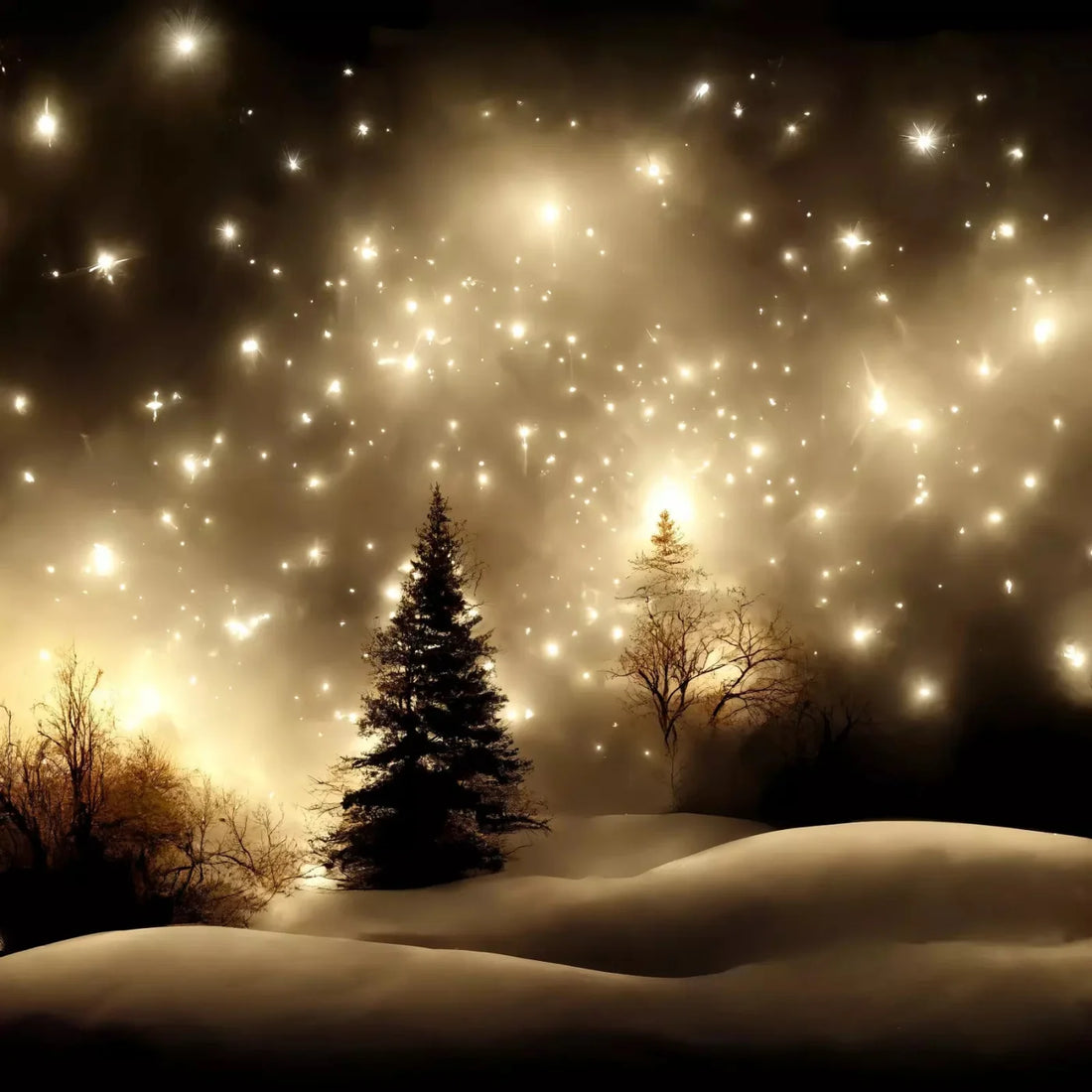 Sparkle Snowfall 2 10X10 Ultracloth ( 120 X Inch ) Backdrop