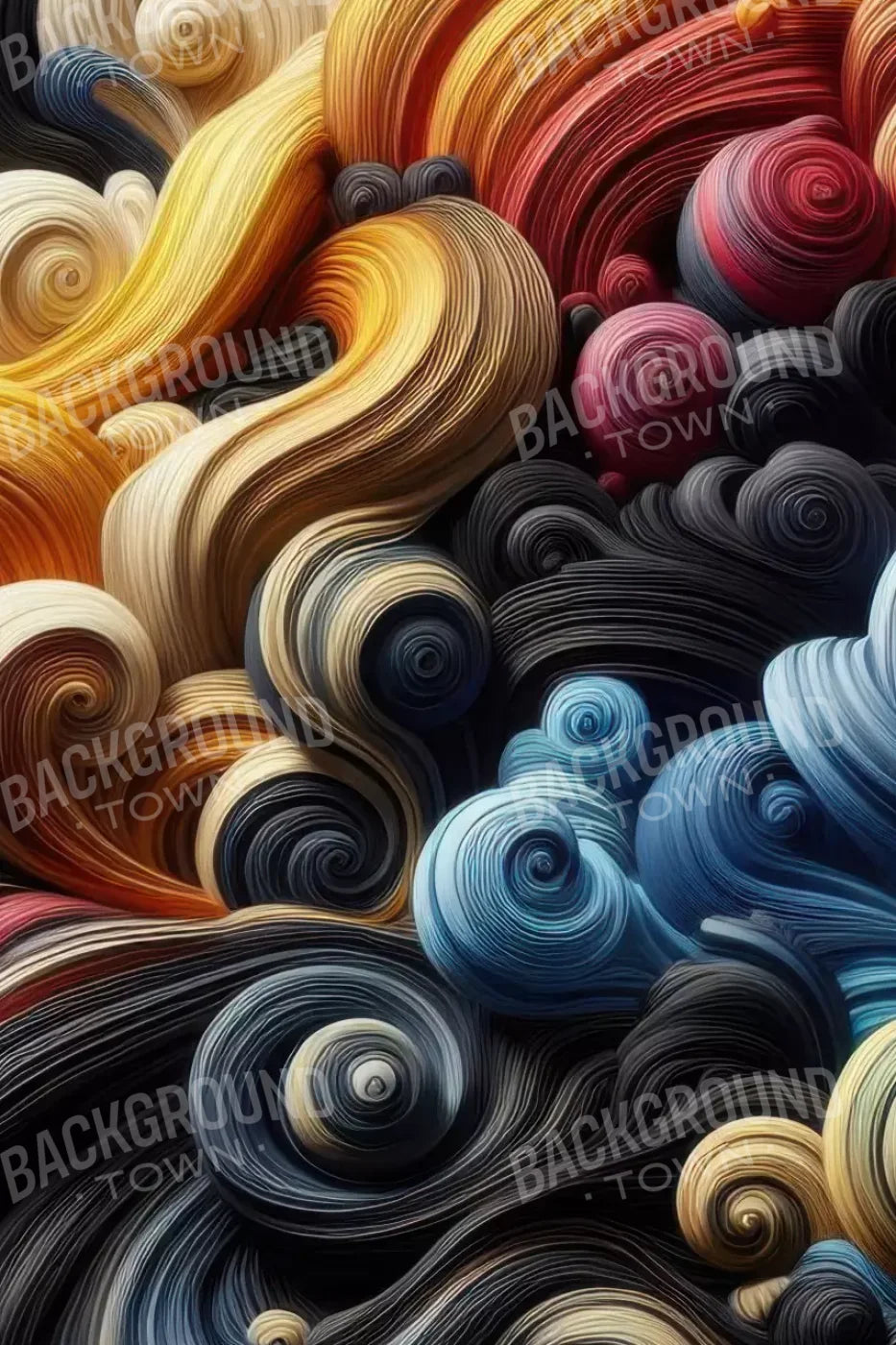 Spiraled Yarn Skeins 8’X12’ Ultracloth (96 X 144 Inch) Backdrop