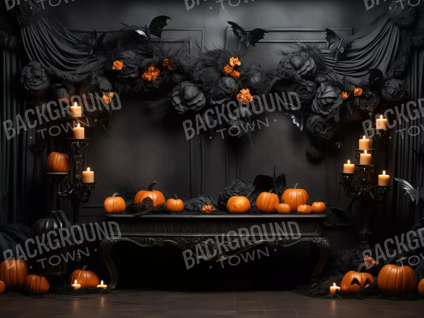 Spooktastic 68X5 Fleece ( 80 X 60 Inch ) Backdrop