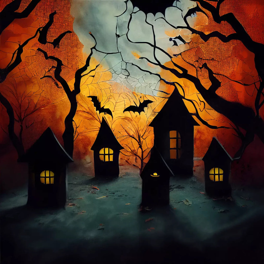 Spooky Cemetary 10’X10’ Ultracloth (120 X Inch) Backdrop