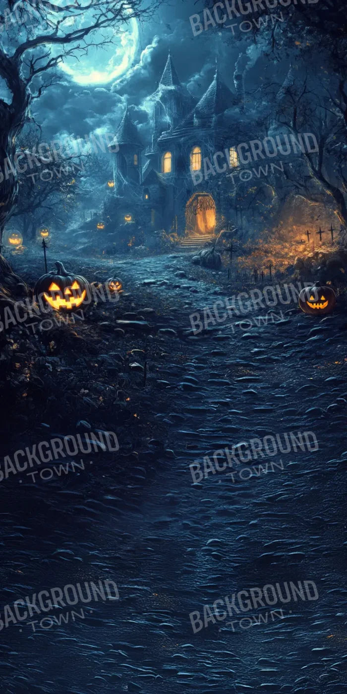 Spooky Neighbour Sweep 8’x16’ UltraCloth (96 x 192 inch) Backdrop