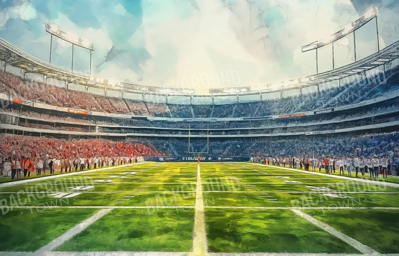 Sports Field 14’x9’ UltraCloth (168 x 108 inch) Backdrop
