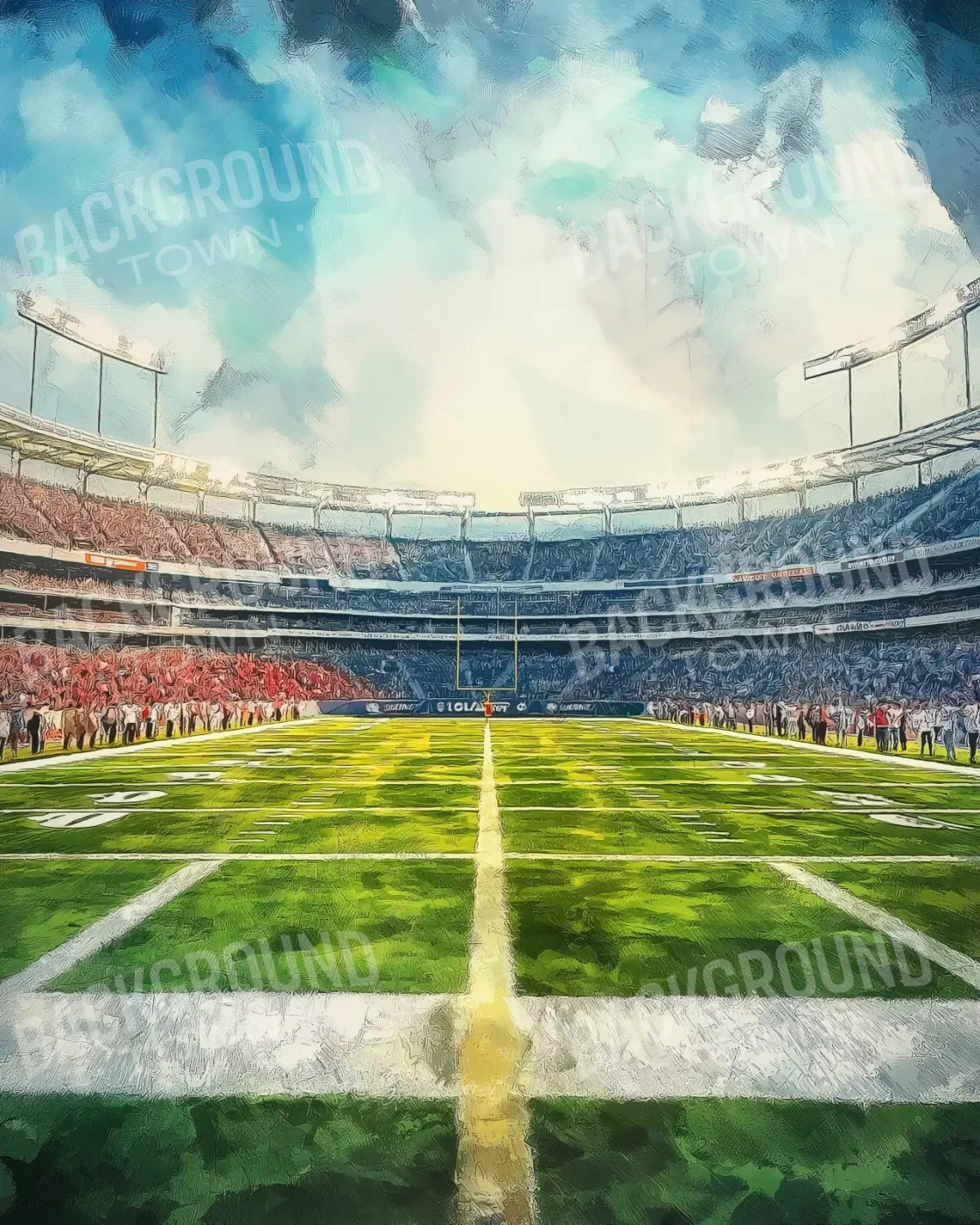 Sports Field 8’x10’ Fleece (96 x 120 inch) Backdrop