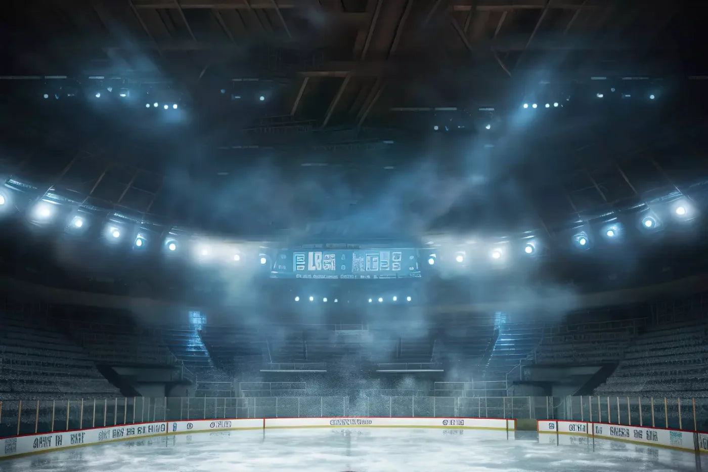 Sports Hockey On Ice 12’X8’ Ultracloth (144 X 96 Inch) Backdrop