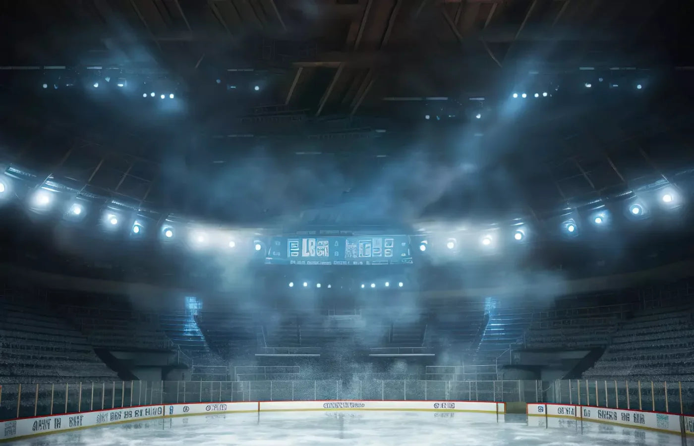 Sports Hockey On Ice 14’X9’ Ultracloth (168 X 108 Inch) Backdrop