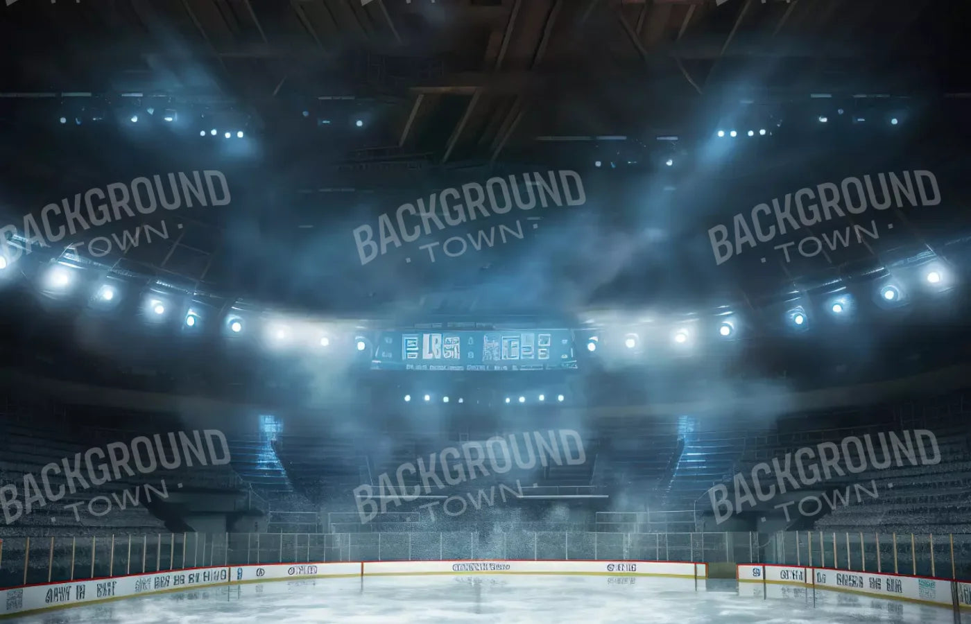 Sports Hockey On Ice 14’X9’ Ultracloth (168 X 108 Inch) Backdrop