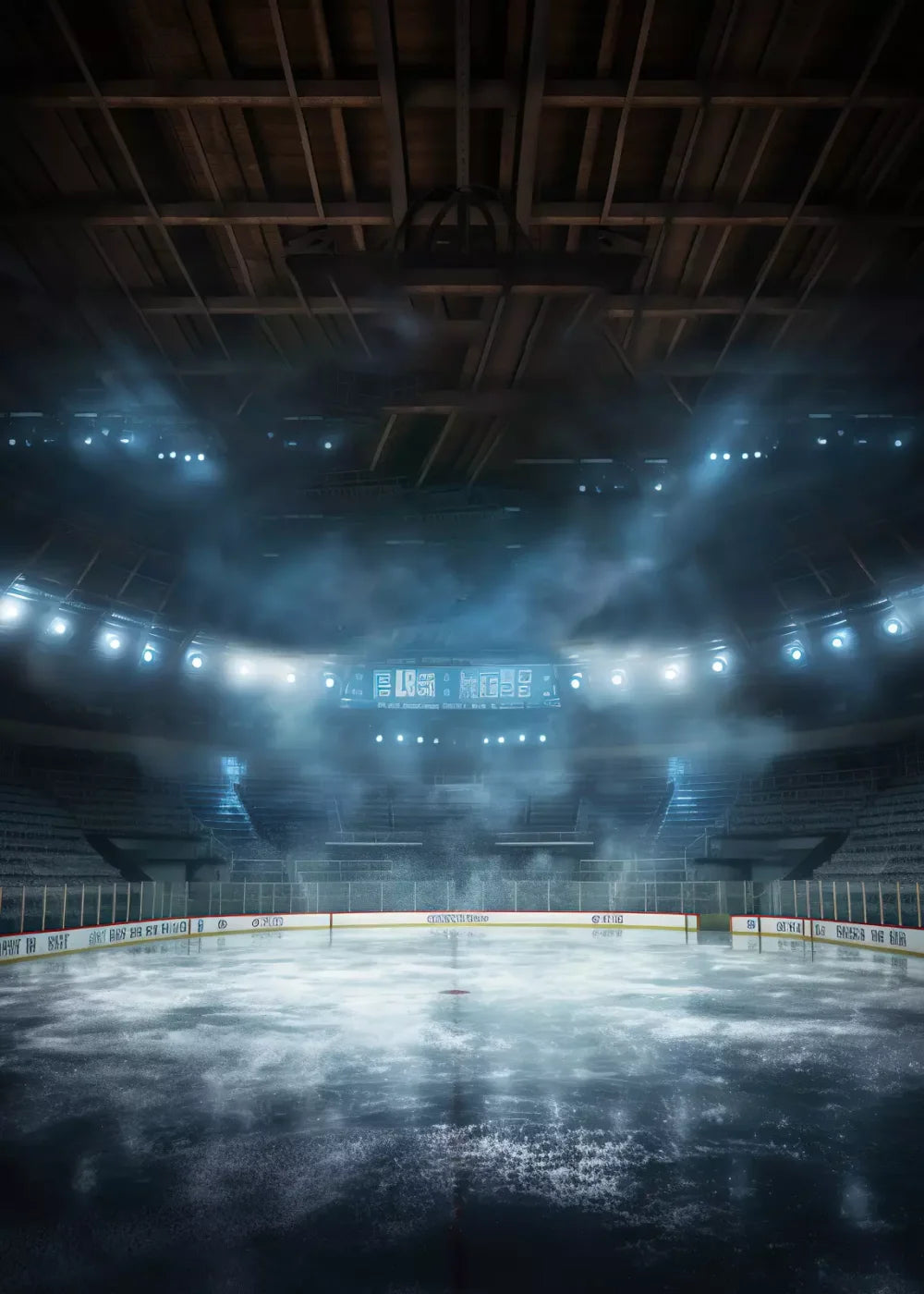 Sports Hockey On Ice 5’X7’ Ultracloth (60 X 84 Inch) Backdrop