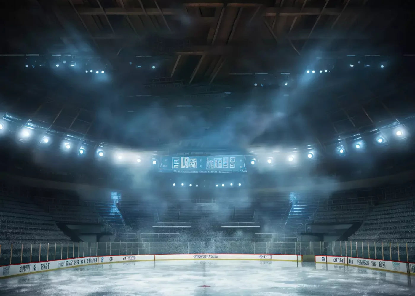 Sports Hockey On Ice 7’X5’ Ultracloth (84 X 60 Inch) Backdrop