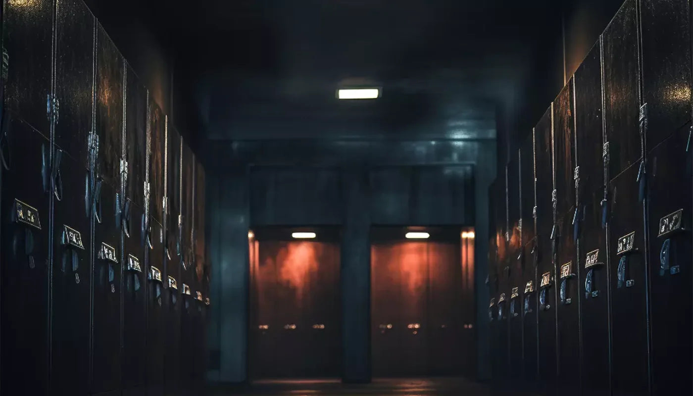 Sports Locker Room Warm 14’X8’ Ultracloth (168 X 96 Inch) Backdrop