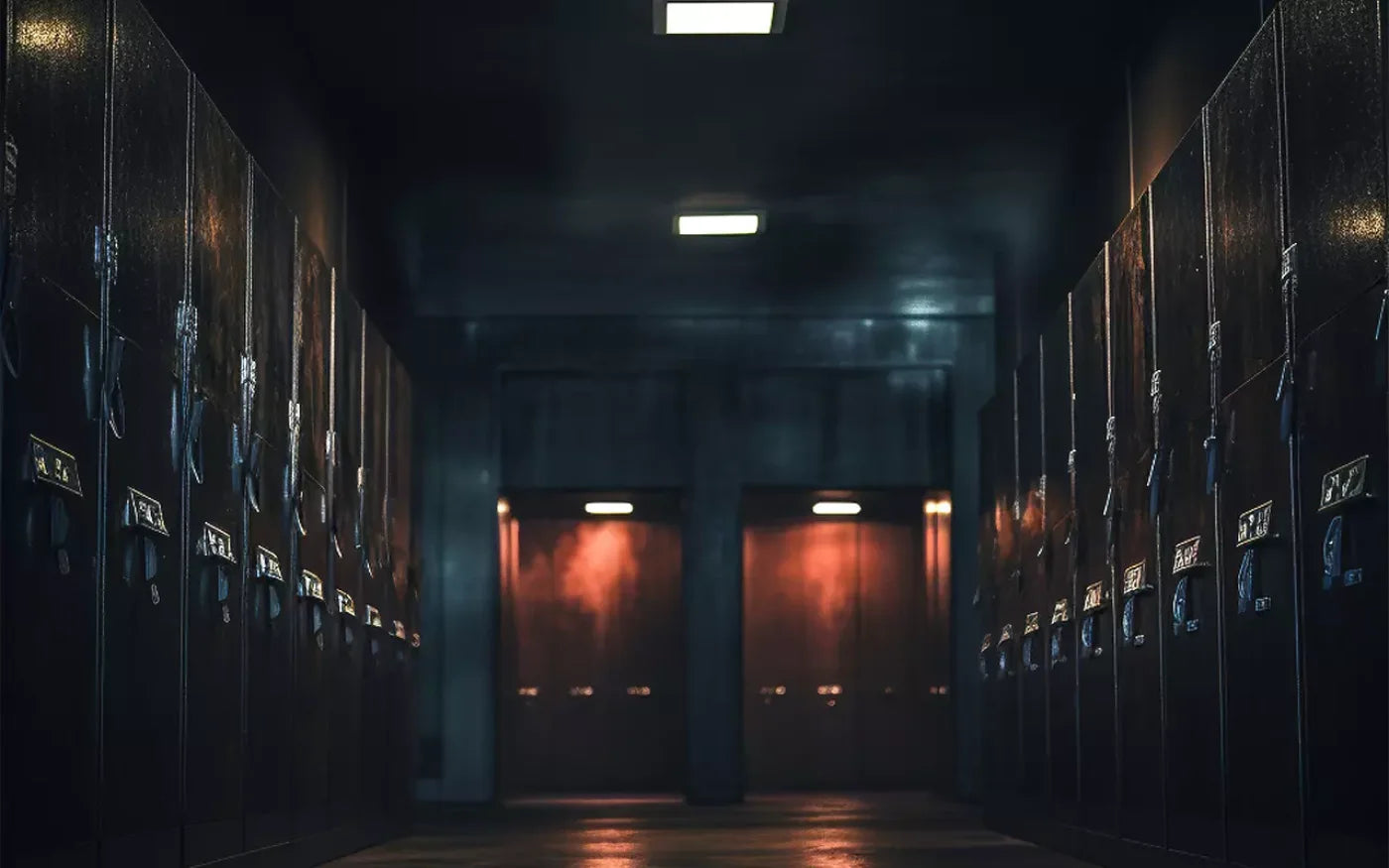 Sports Locker Room Warm 16’X10’ Ultracloth (192 X 120 Inch) Backdrop