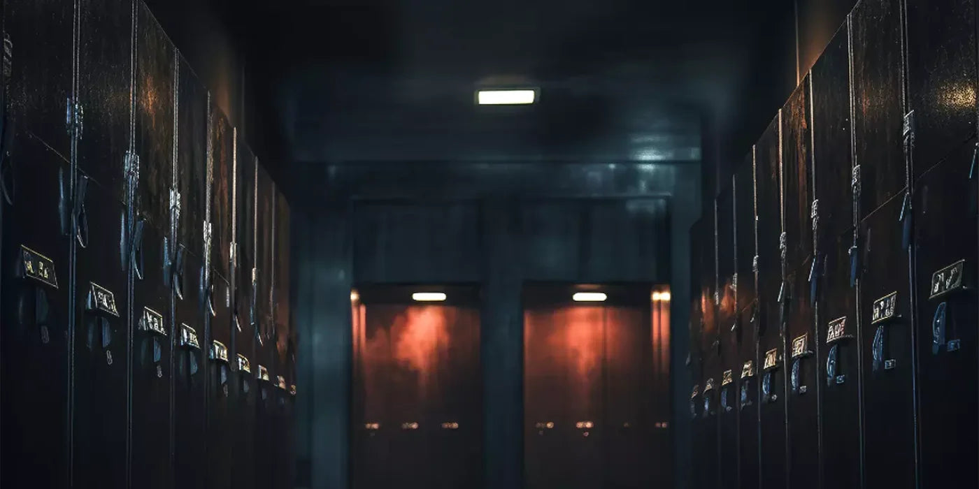 Sports Locker Room Warm 20’X10’ Ultracloth (240 X 120 Inch) Backdrop