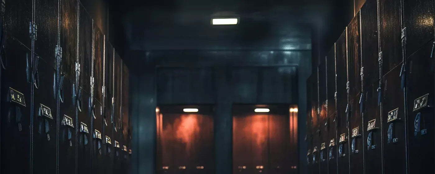 Sports Locker Room Warm 20’X8’ Ultracloth (240 X 96 Inch) Backdrop