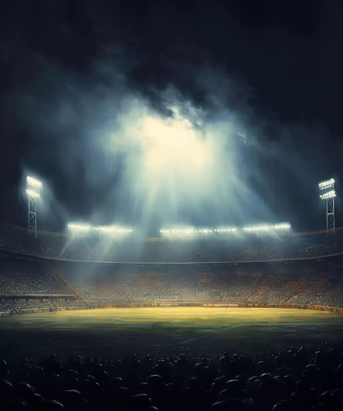 Sports Stadium Friday Night Lights I 10’X12’ Ultracloth (120 X 144 Inch) Backdrop