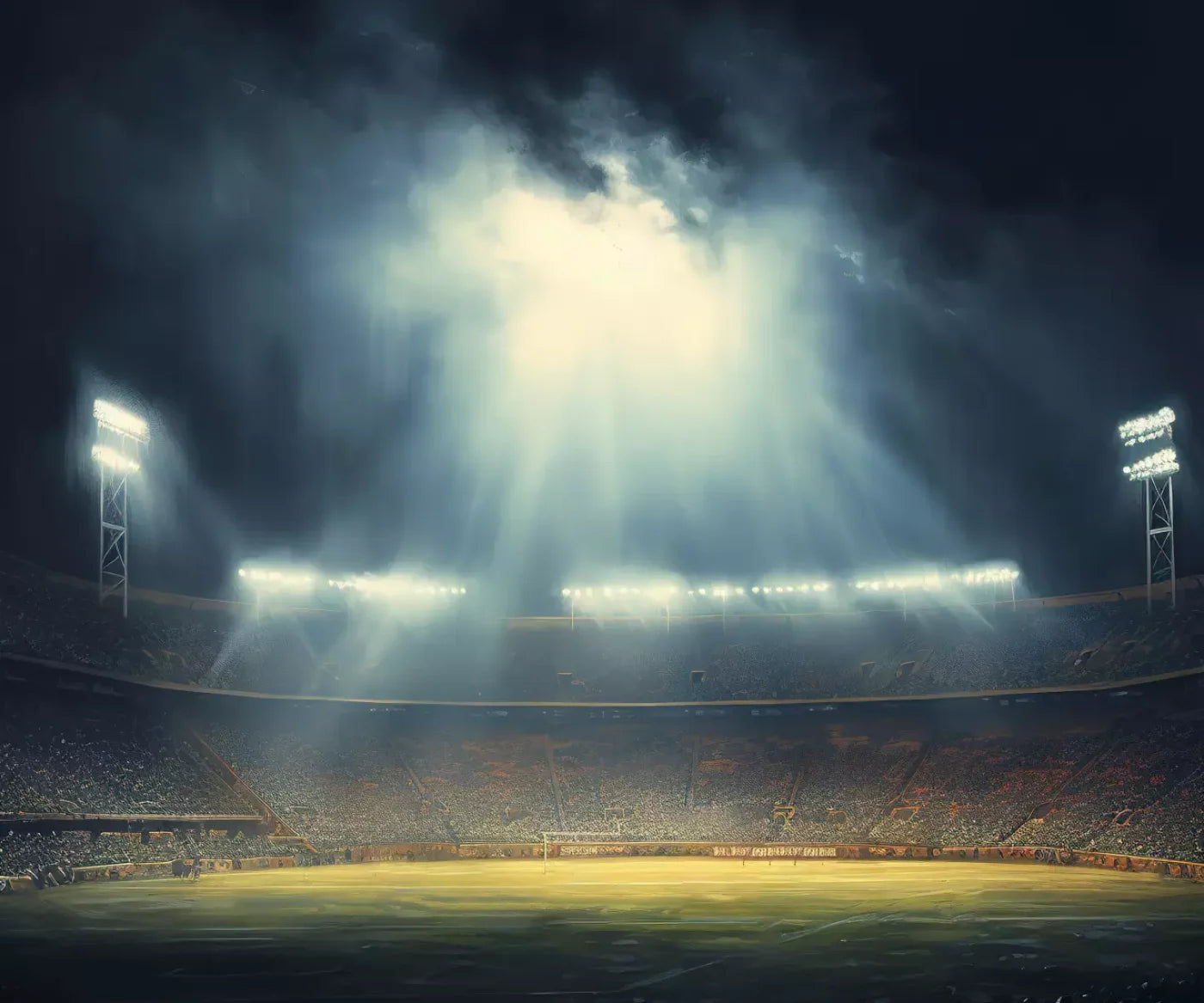 Sports Stadium Friday Night Lights I 12’X10’ Ultracloth (144 X 120 Inch) Backdrop