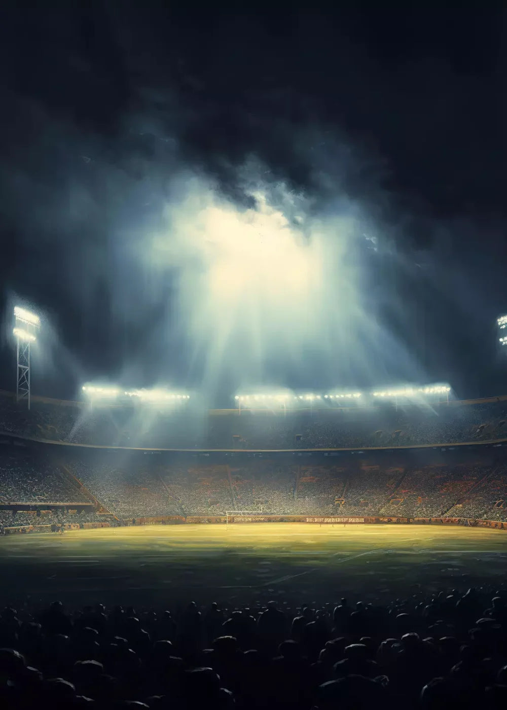 Sports Stadium Friday Night Lights I 5’X7’ Ultracloth (60 X 84 Inch) Backdrop