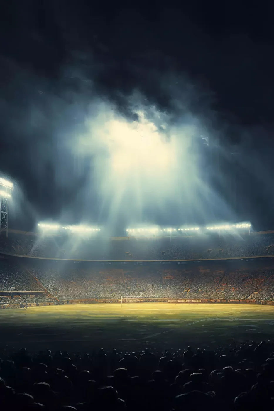 Sports Stadium Friday Night Lights I 8’X12’ Ultracloth (96 X 144 Inch) Backdrop