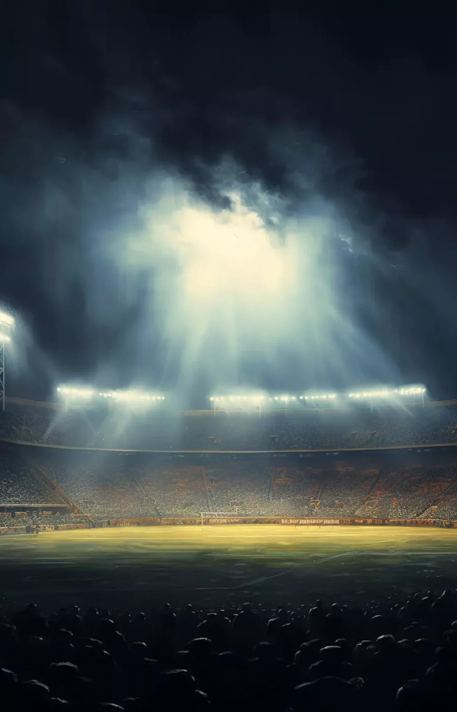 Sports Stadium Friday Night Lights I 9’X14’ Ultracloth (108 X 168 Inch) Backdrop