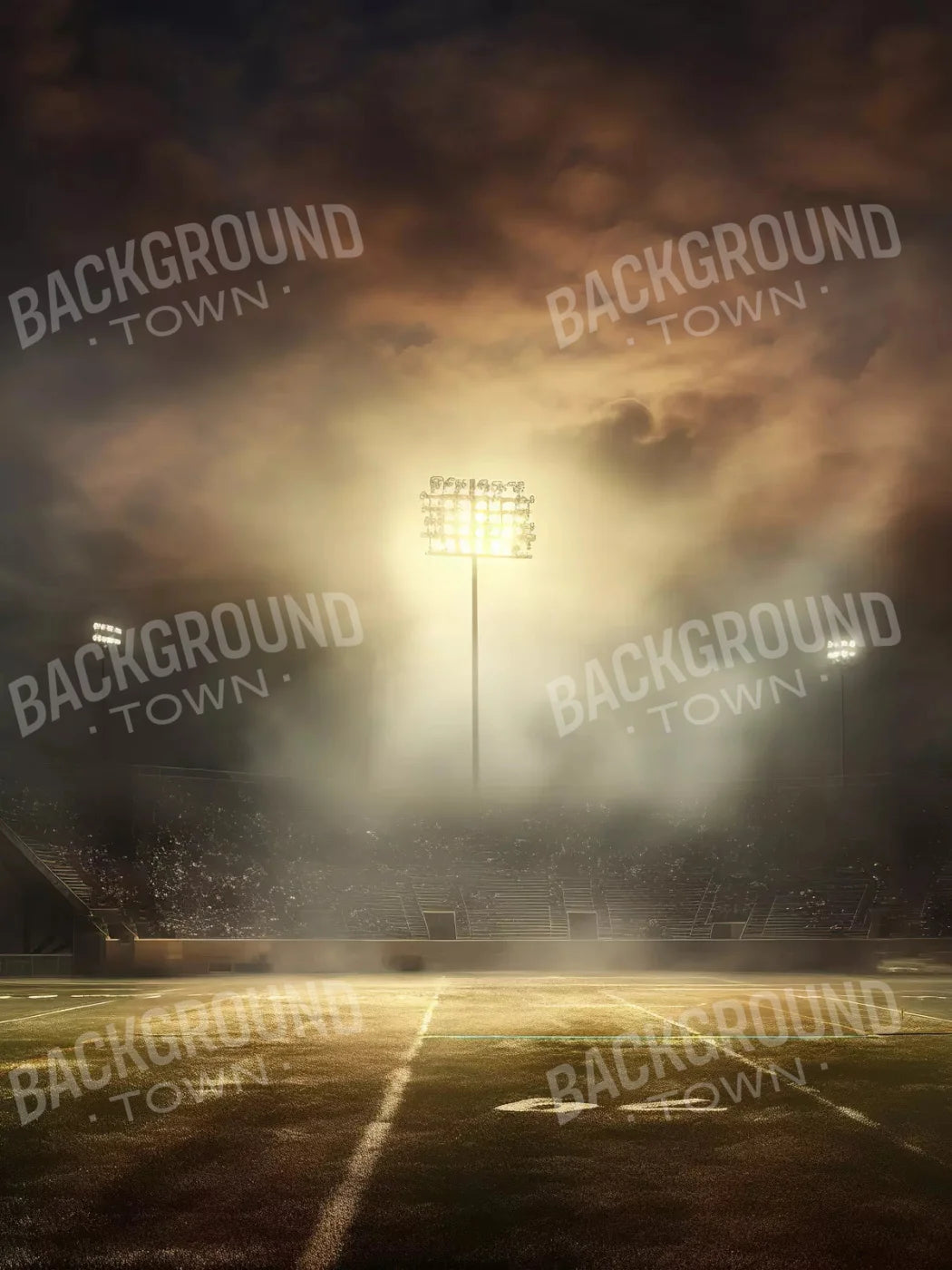 Sports Stadium Friday Night Lights Ii 8X10 Fleece ( 96 X 120 Inch ) Backdrop