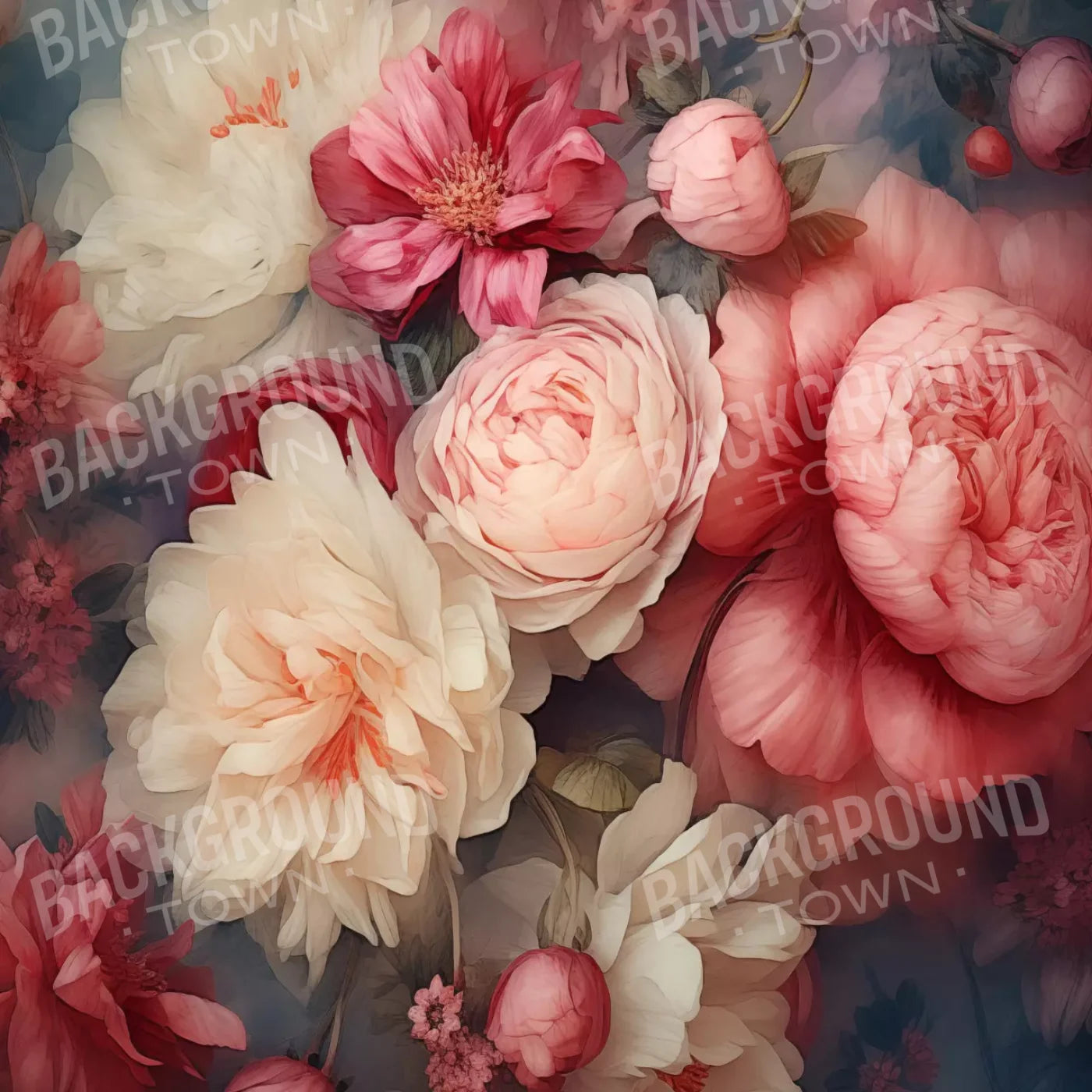 Spring Floral I 8X8 Fleece ( 96 X Inch ) Backdrop