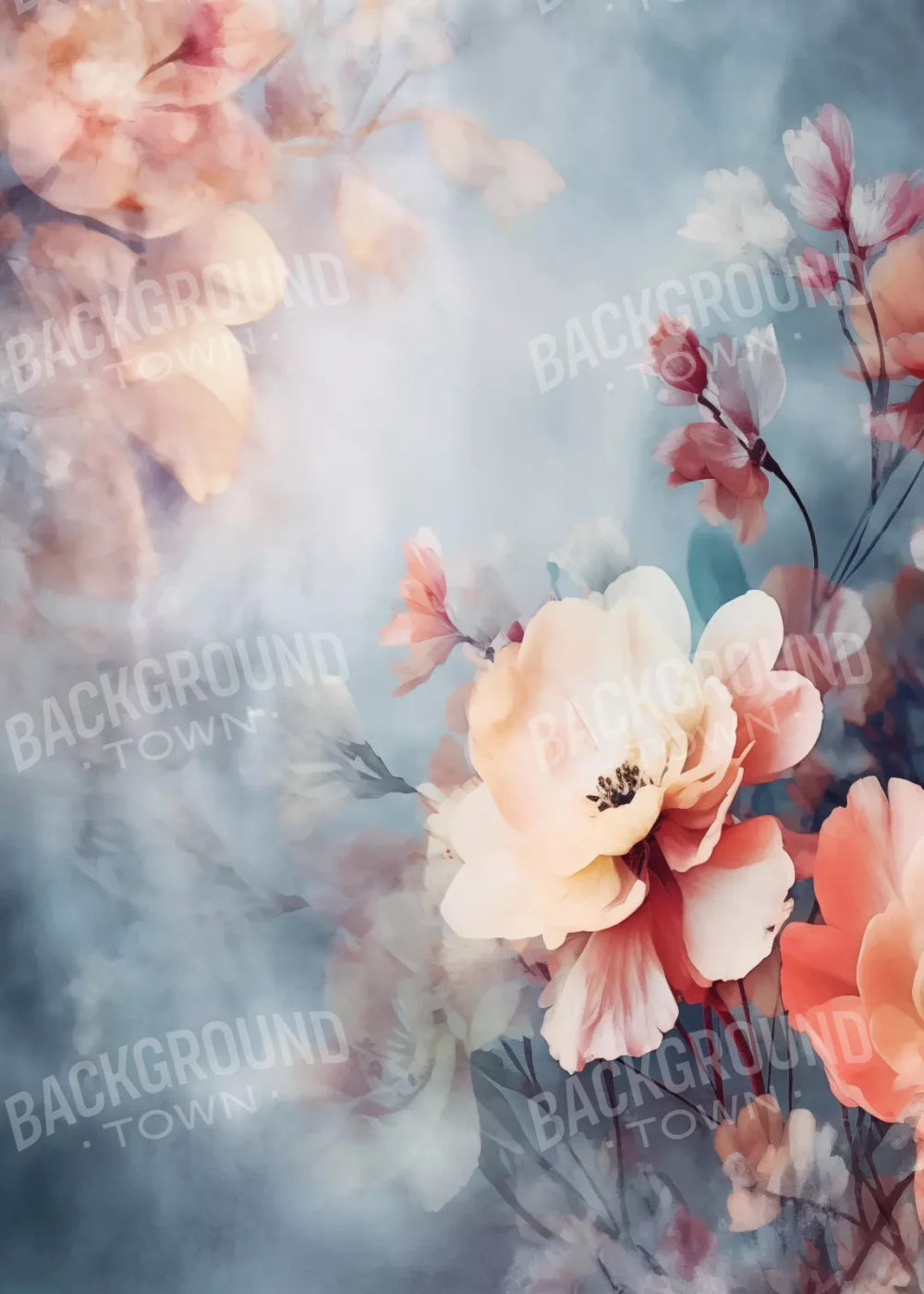Spring Floral V 5X7 Ultracloth ( 60 X 84 Inch ) Backdrop