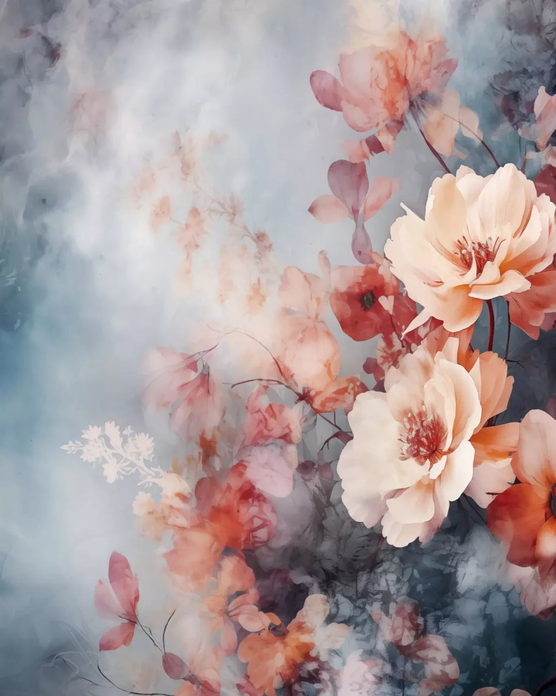 Spring Floral Vi 8X10 Fleece ( 96 X 120 Inch ) Backdrop