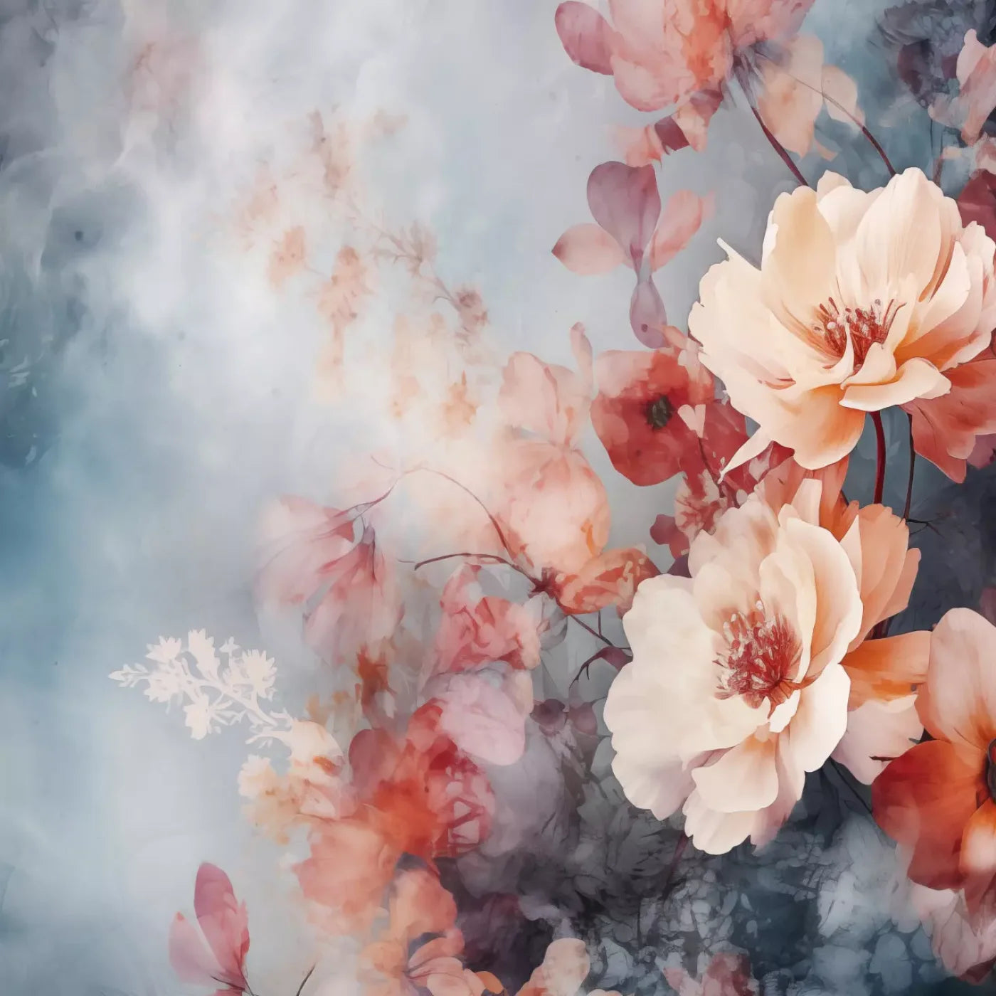 Spring Floral Vi 8X8 Fleece ( 96 X Inch ) Backdrop