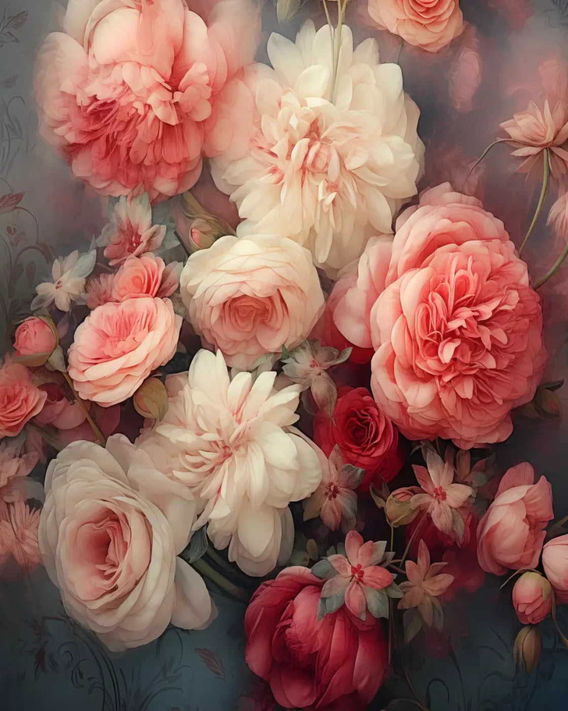 Spring Floral Vii 8X10 Fleece ( 96 X 120 Inch ) Backdrop