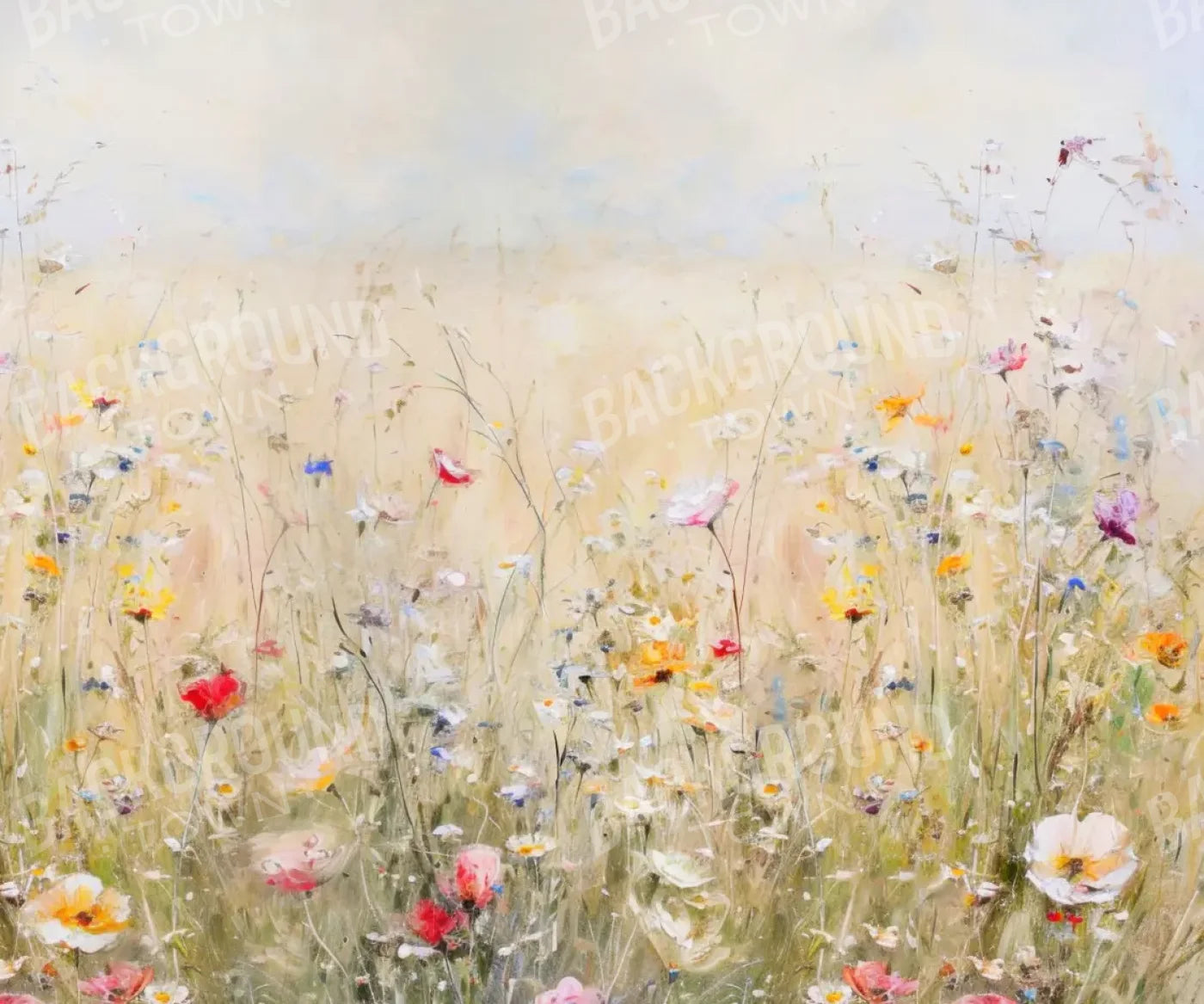 Spring Flower Field 12’x10’ UltraCloth (144 x 120 inch) Backdrop