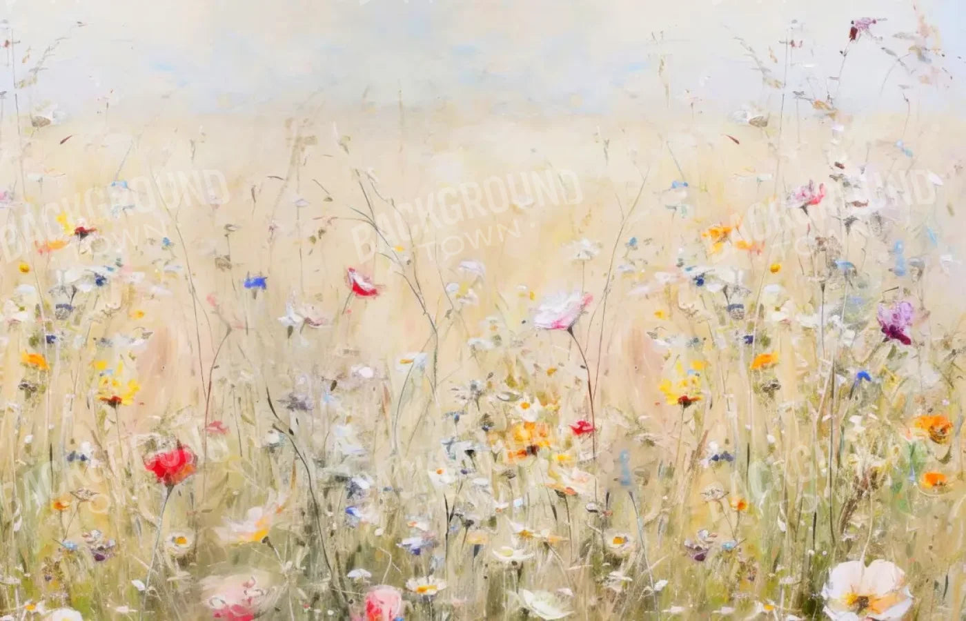 Spring Flower Field 14’x9’ UltraCloth (168 x 108 inch) Backdrop