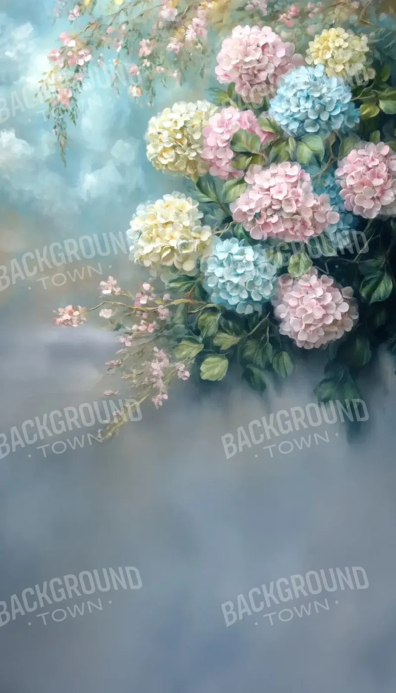 Spring Hydrangeas Fine Art Sweep 8’x14’ UltraCloth for Westcott X-Drop Pro (96 x 168 inch) Backdrop