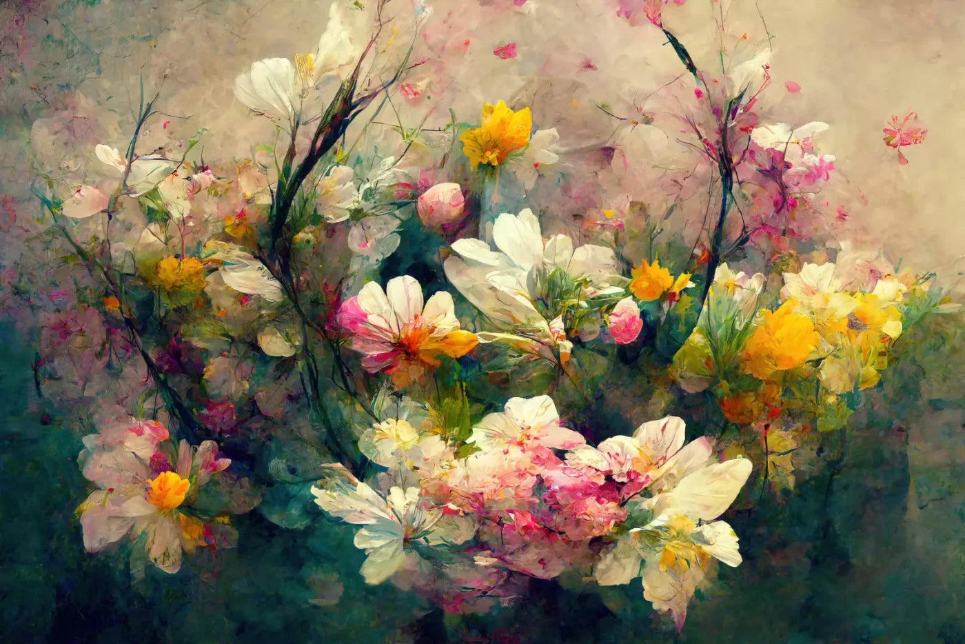 Springtime Bouquet 8’X5’ Ultracloth (96 X 60 Inch) Backdrop