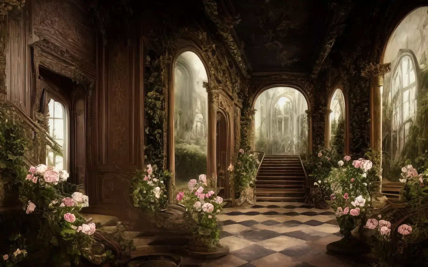 Springtime Court Manor 14’X9’ Ultracloth (168 X 108 Inch) Backdrop