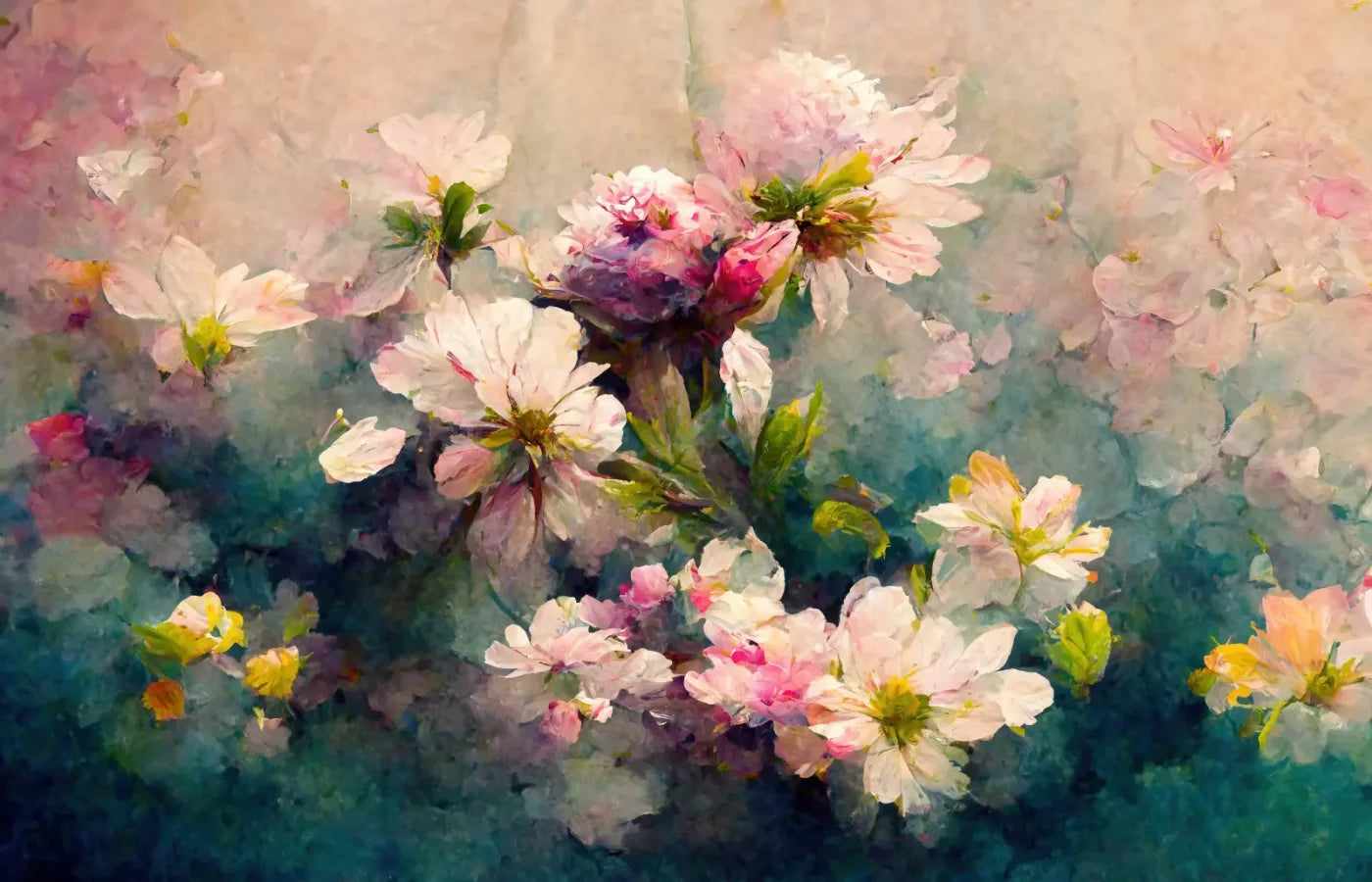 Springtime Florals 12’X8’ Ultracloth (144 X 96 Inch) Backdrop