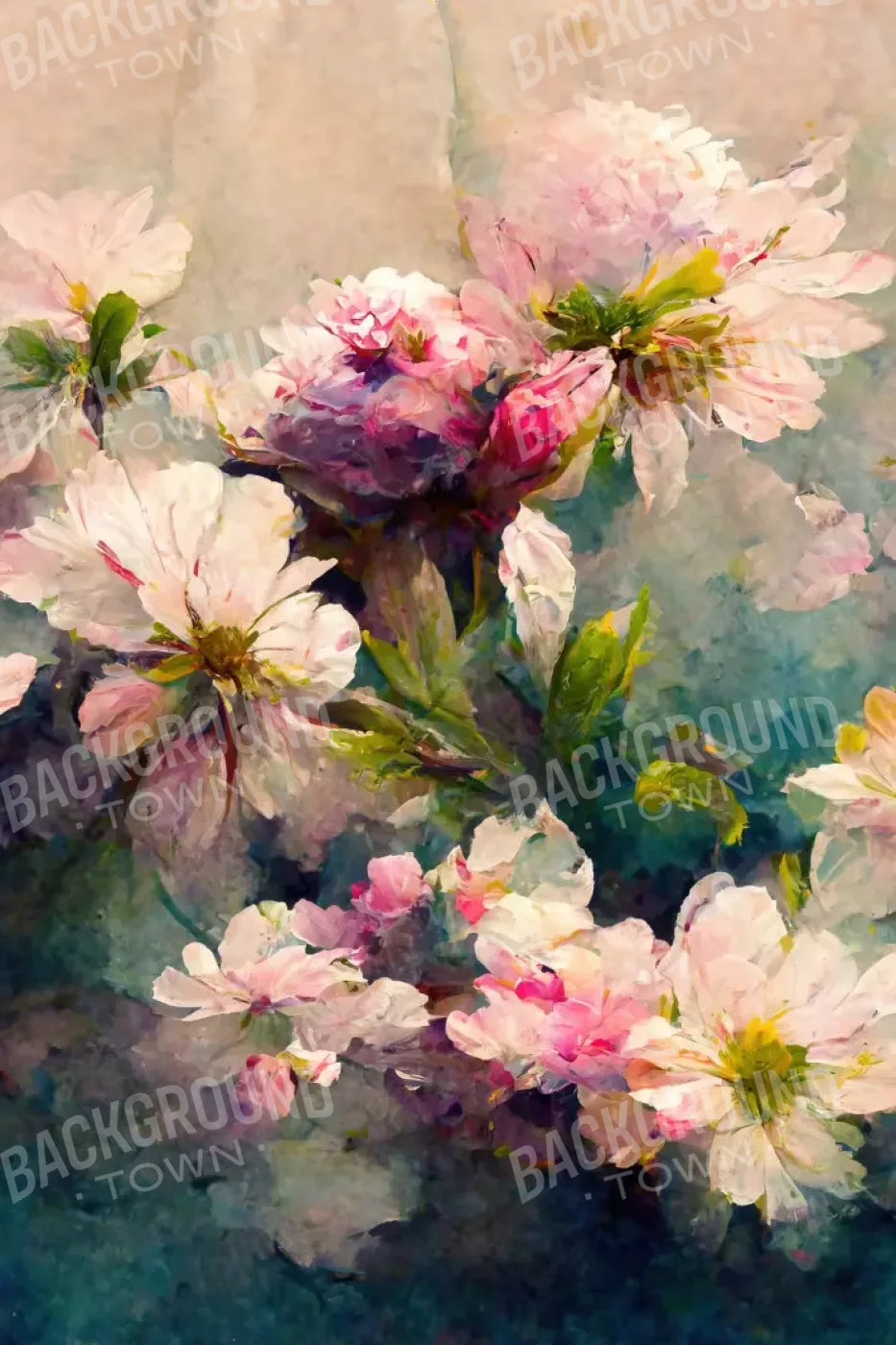 Springtime Florals 5’X8’ Ultracloth (60 X 96 Inch) Backdrop