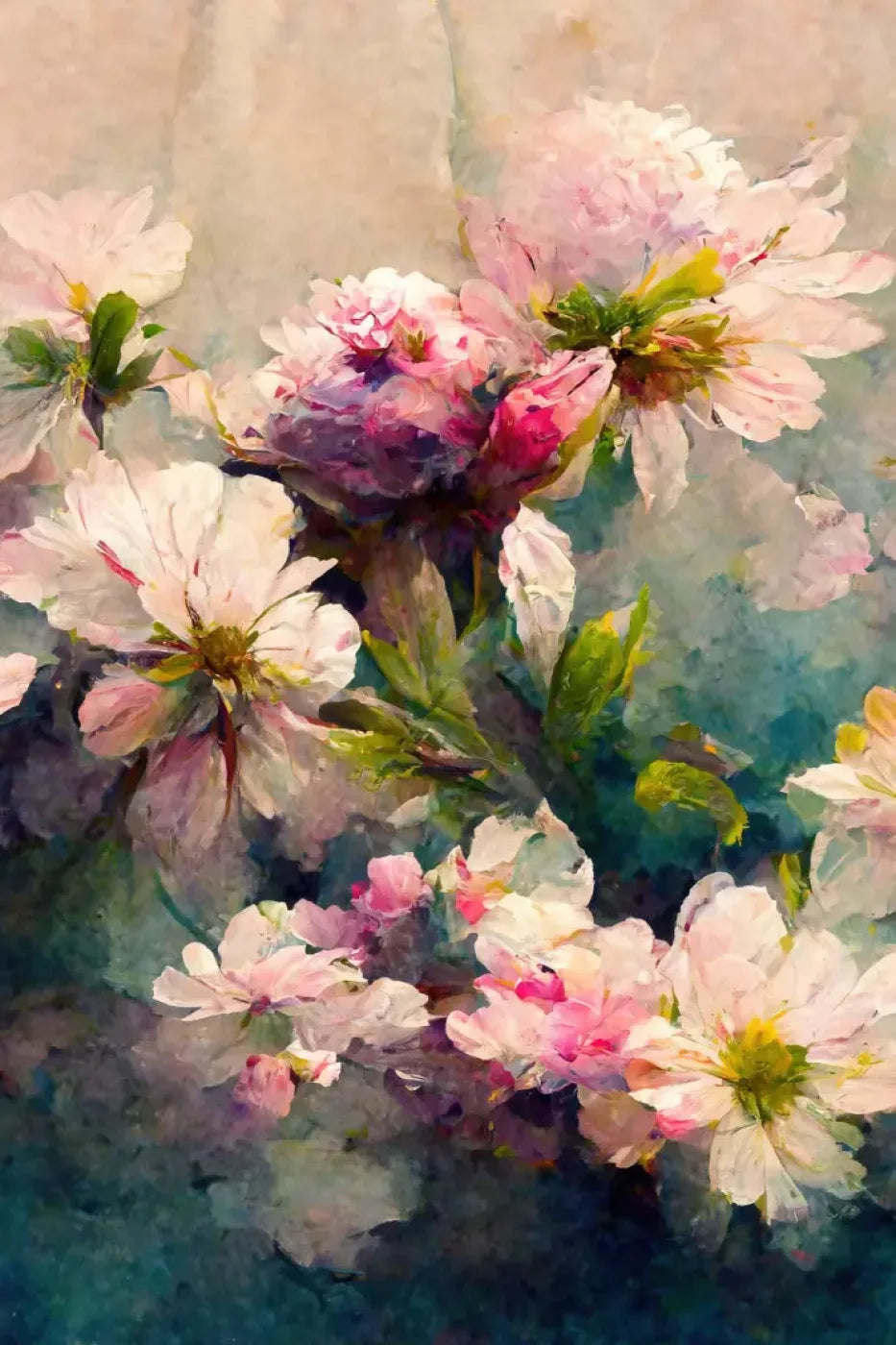 Springtime Florals 5’X8’ Ultracloth (60 X 96 Inch) Backdrop