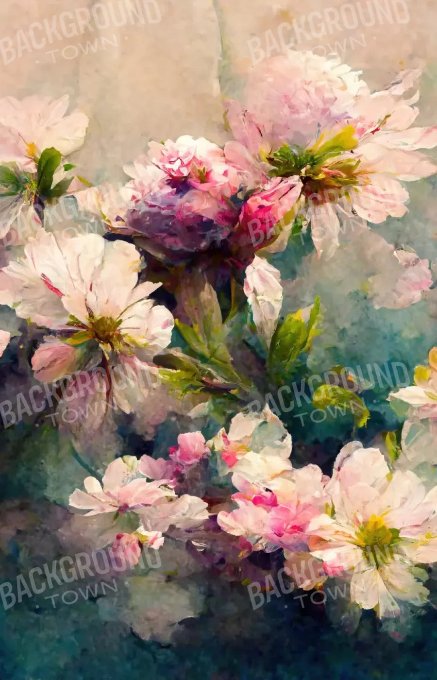 Springtime Florals 8’X12’ Ultracloth (96 X 144 Inch) Backdrop