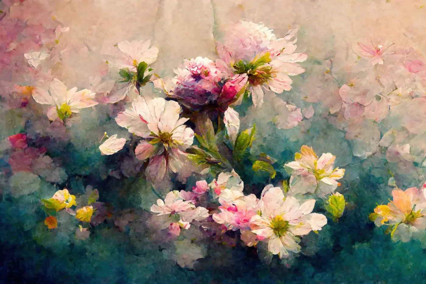 Springtime Florals 8’X5’ Ultracloth (96 X 60 Inch) Backdrop