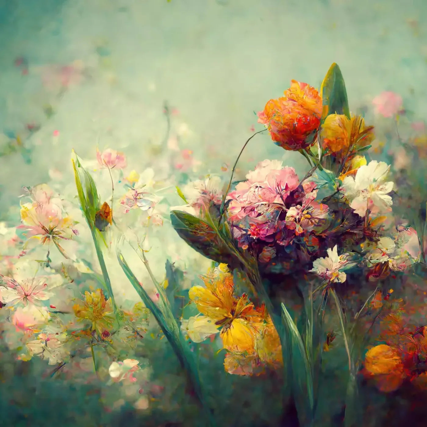 Springtime Floral L 10’X10’ Ultracloth (120 X Inch) Backdrop