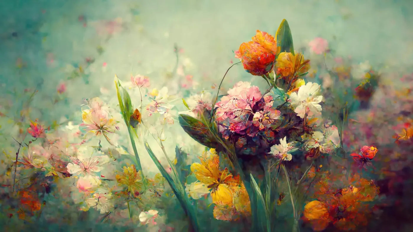 Springtime Floral L 14’X8’ Ultracloth (168 X 96 Inch) Backdrop