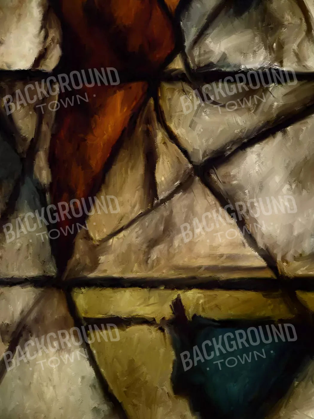 Stained Glass 5X68 Fleece ( 60 X 80 Inch ) Backdrop