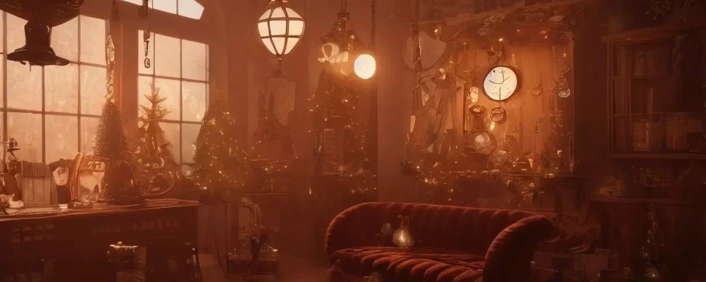 Steampunk Christmas 20’X8’ Ultracloth (240 X 96 Inch) Backdrop