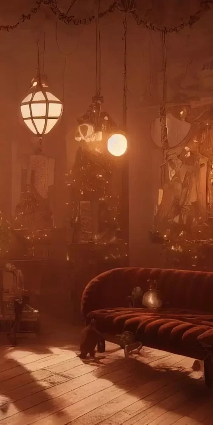 Steampunk Christmas 8’X16’ Ultracloth (96 X 192 Inch) Backdrop