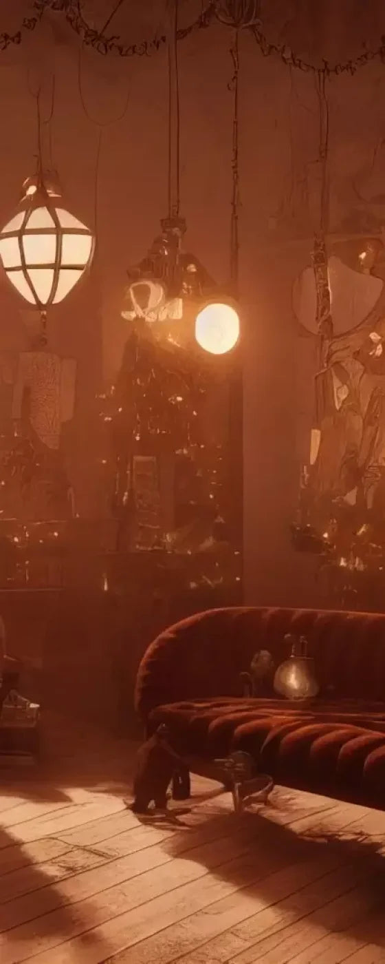 Steampunk Christmas 8’X20’ Ultracloth (96 X 240 Inch) Backdrop