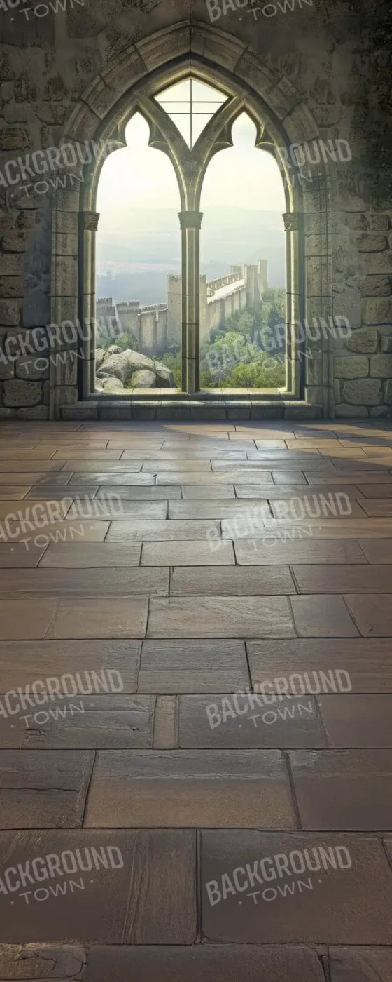 Stone Castle Room Window Sweep 8’x20’ UltraCloth (96 x 240 inch) Backdrop
