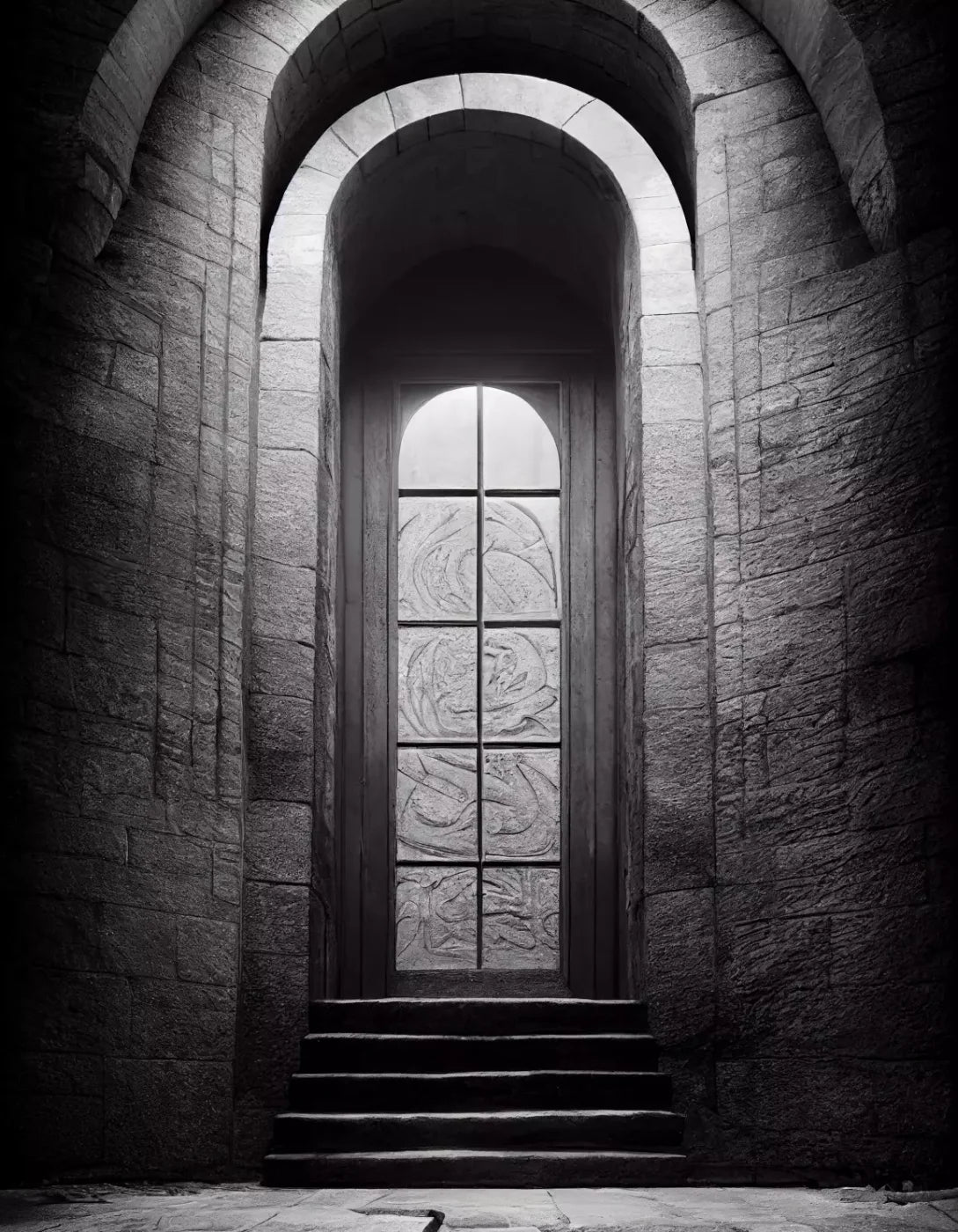 Stone Door 6X8 Fleece ( 72 X 96 Inch ) Backdrop